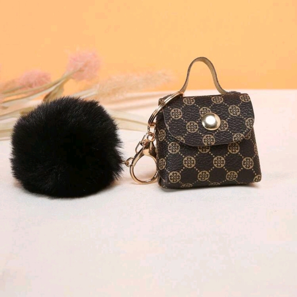 Elegant Black Patterned Mini Bag - Picture 4 of 5